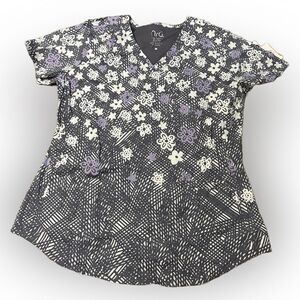 NrG Barco Flower Scrub Top NWT